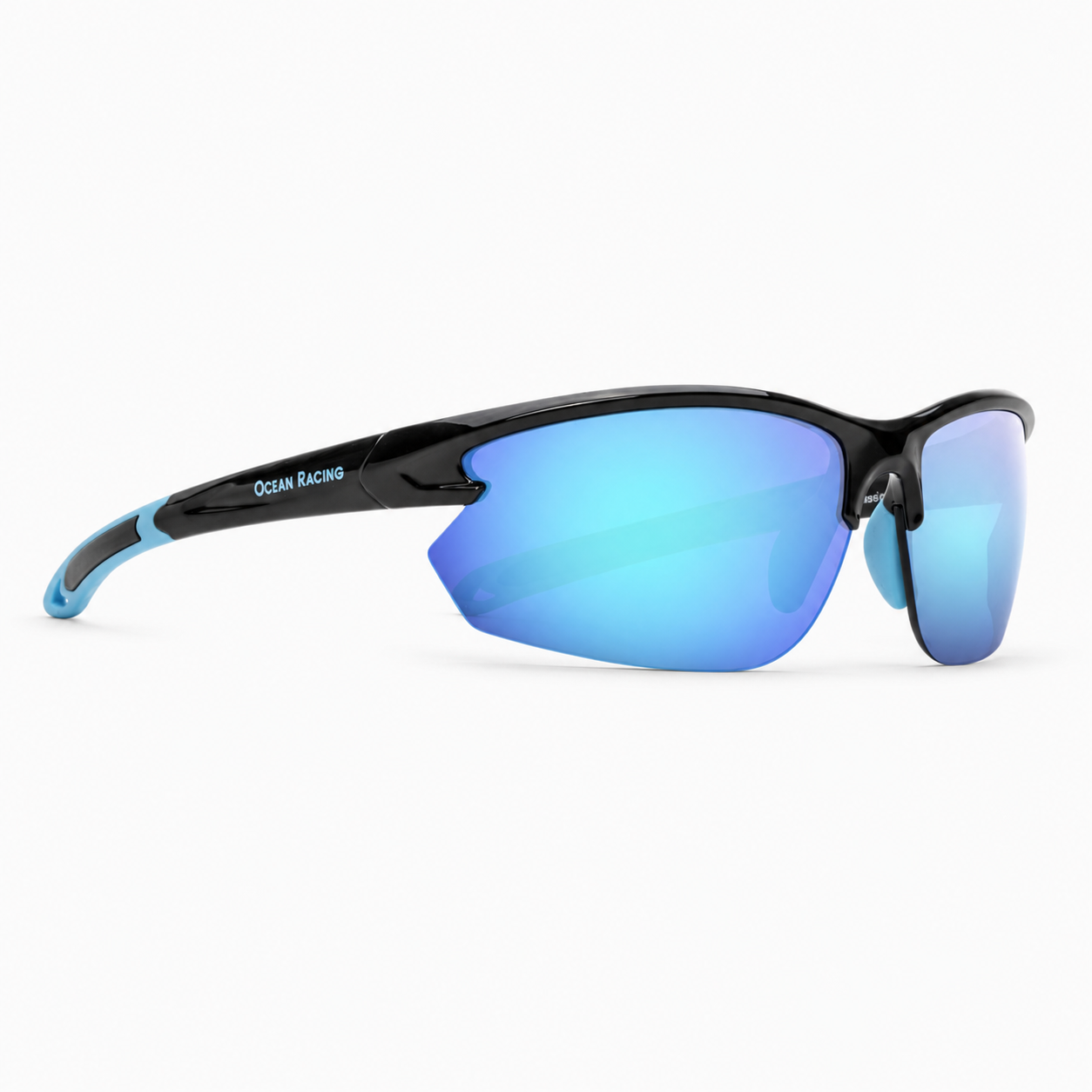 Gloss Black / Blue Mirror Polarized Lens 4
