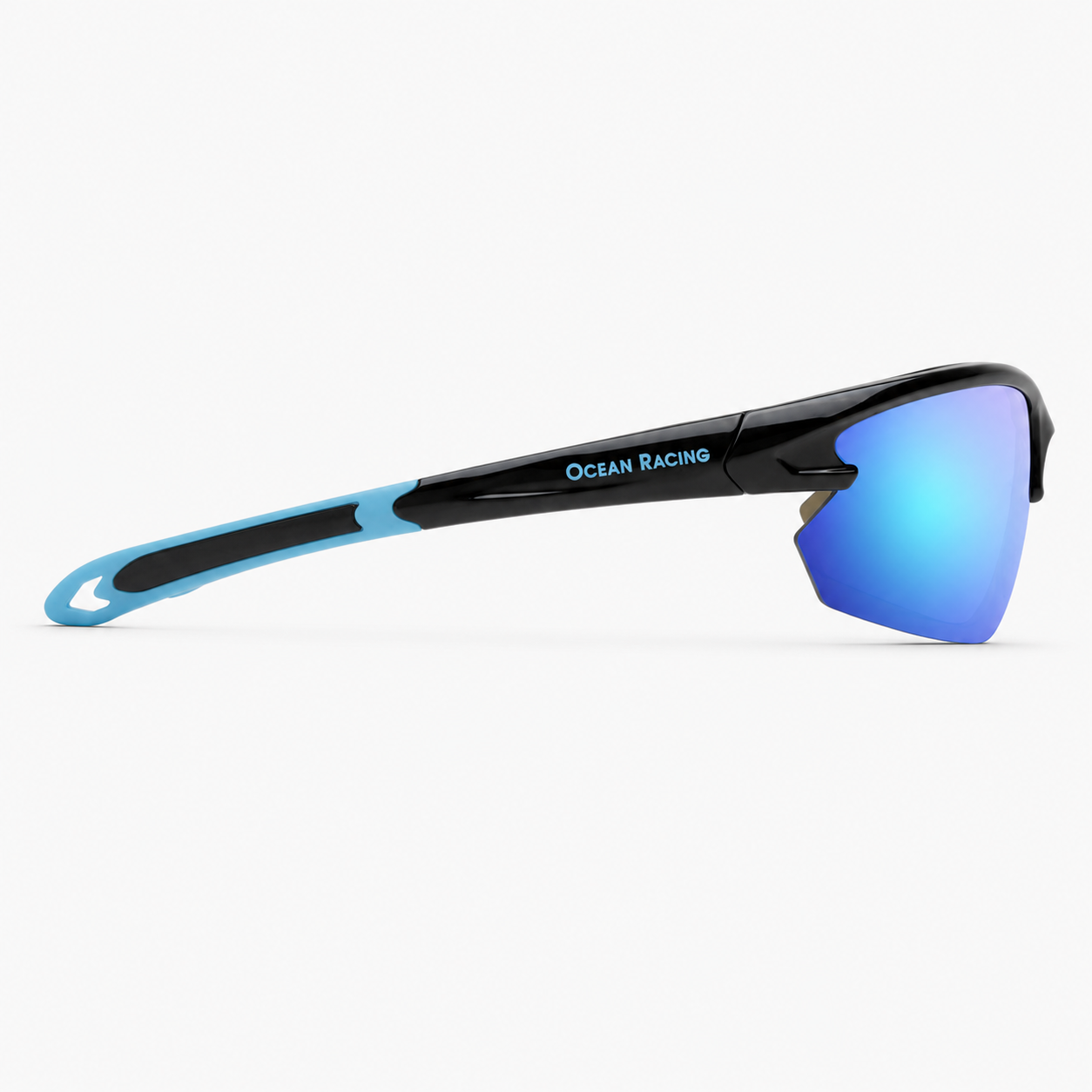 Gloss Black / Blue Mirror Polarized Lens 5