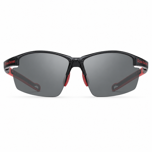 Gloss Black & Red / Gray Polarized Lens 1