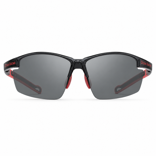Gloss Black & Red / Gray Polarized Lens 1