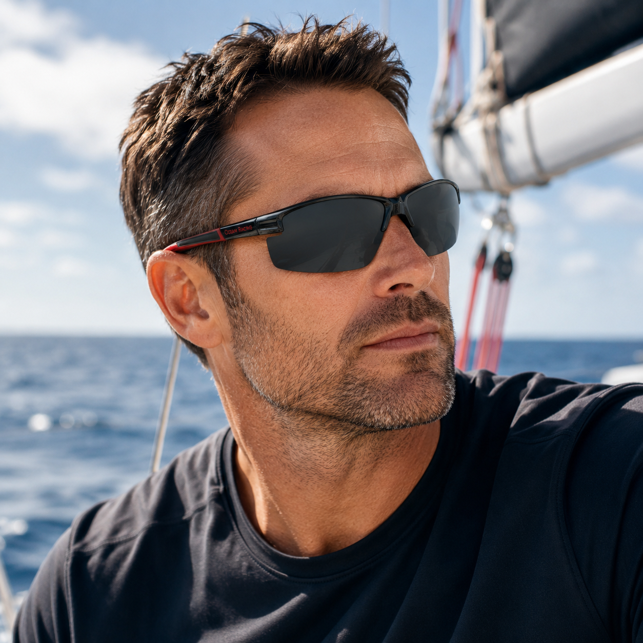 Gloss Black & Red / Gray Polarized Lens 2