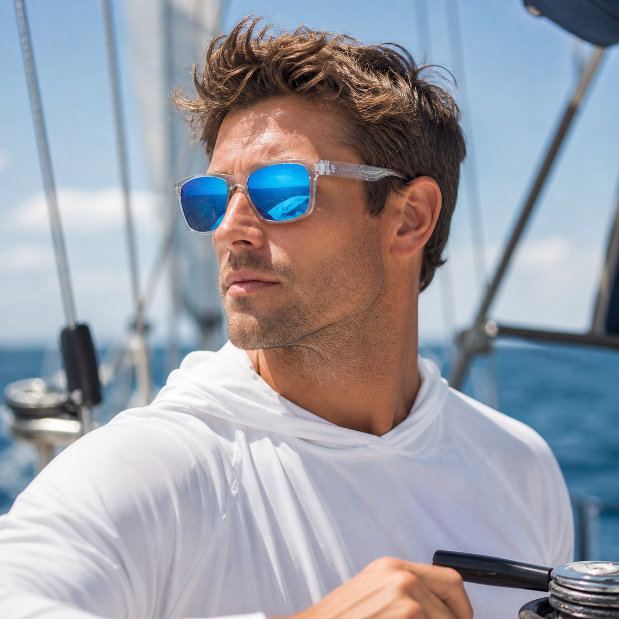 Gloss Crystal / Blue Polarized Lens 3