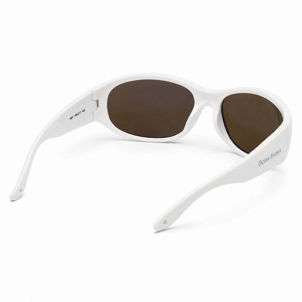 Gloss White / Blue Mirror Polarized Lens 5