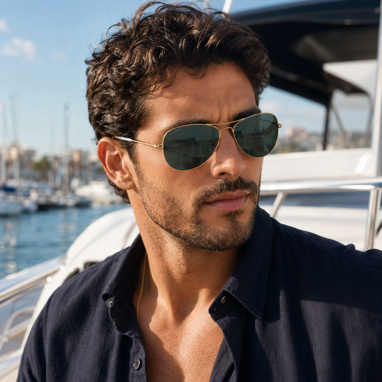 Gold Metal / G15 Green Polarized Lens 3