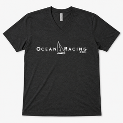 Gray V-neck Sprit Boat Shirt 1