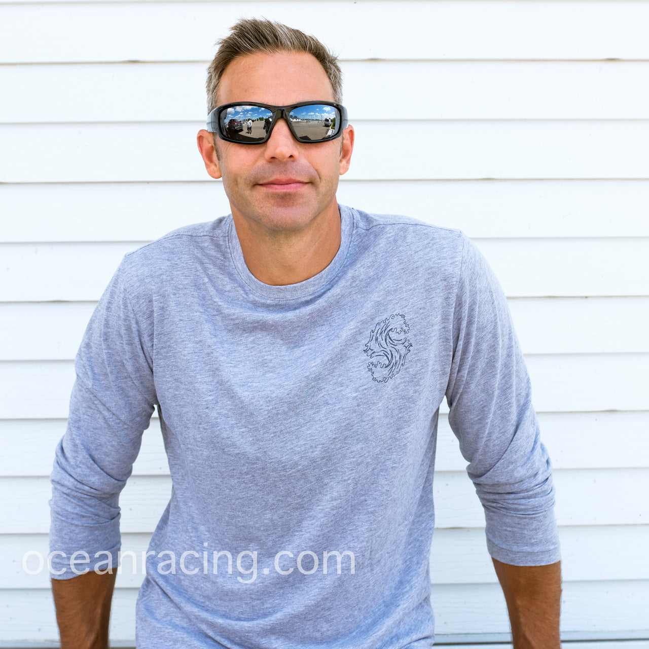 Gulfstream Gloss Black Frame & Silver Mirror Polarized Lenses