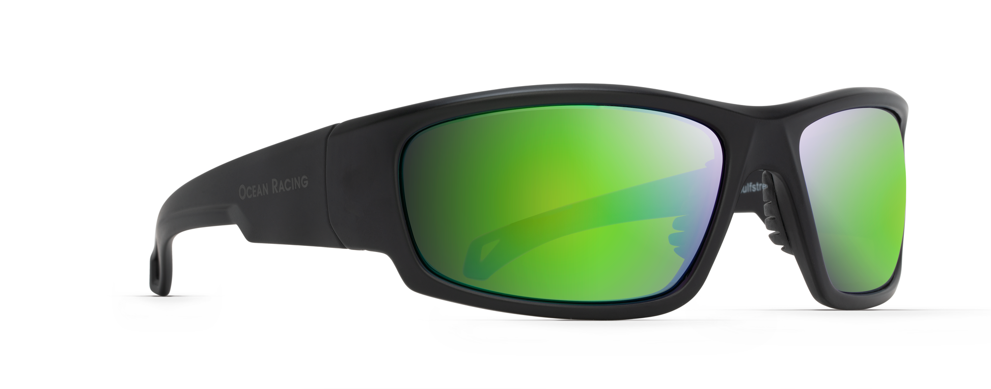 Gulfstream Matt Black with Ocean Green Mirror Finish Polarized Lenses