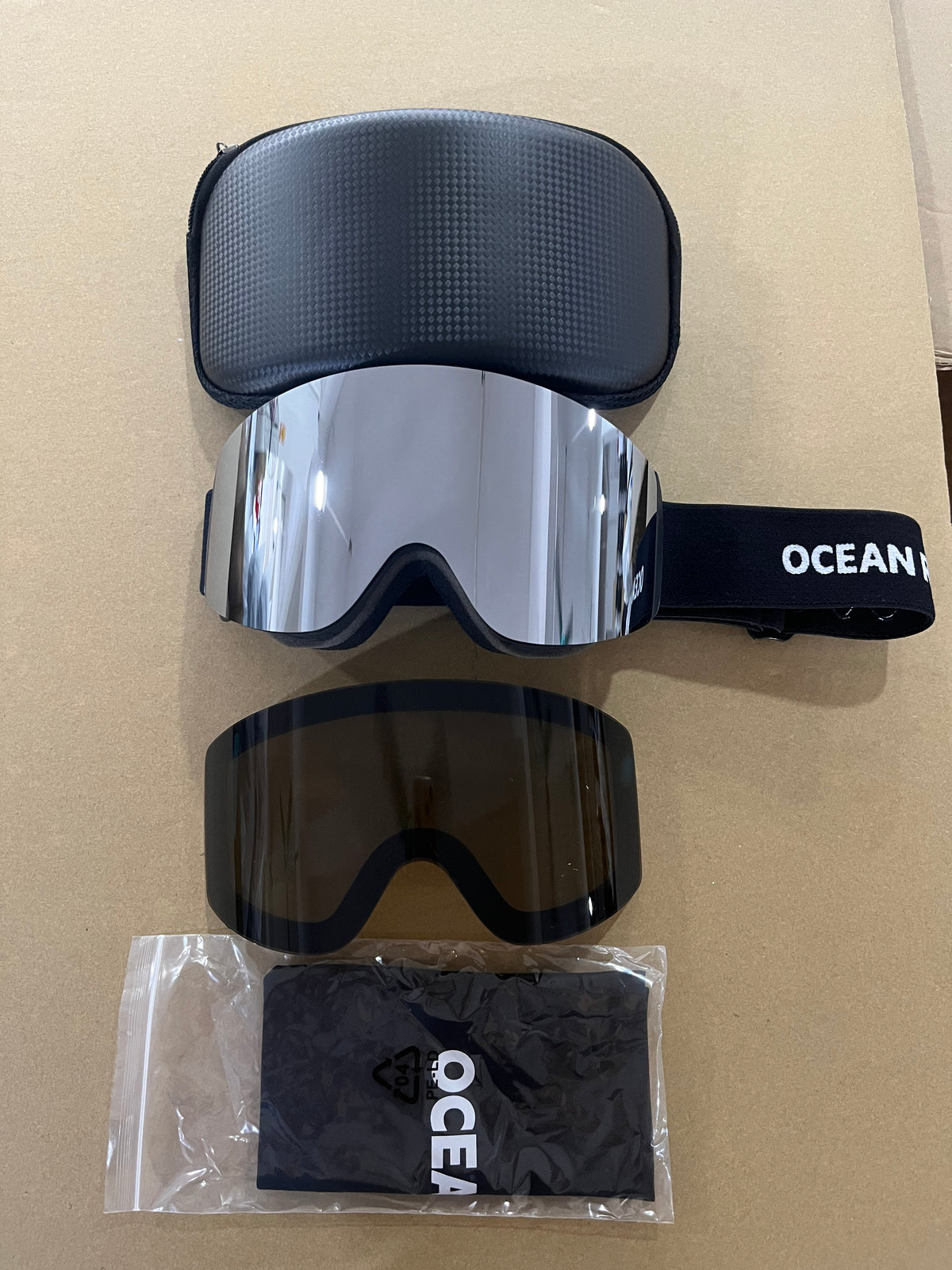 NEW Snowboard/Ski Goggles – Silver Mirrored Lens + Pouch Summit Ski & Snowboard Goggles (Silver Line Mirrored Lens  main image 4
