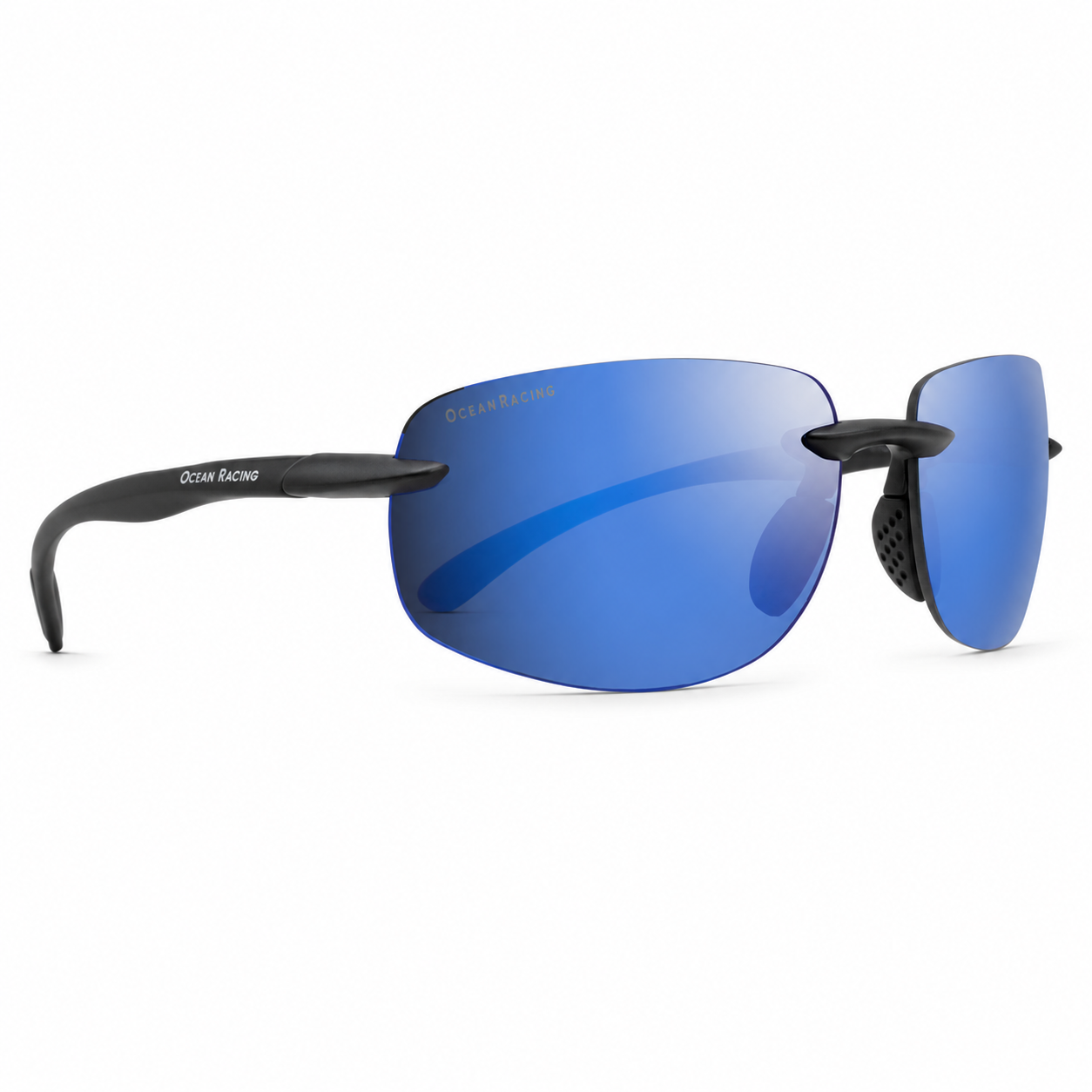 Matte Black / Blue Mirror Polarized Lens 4