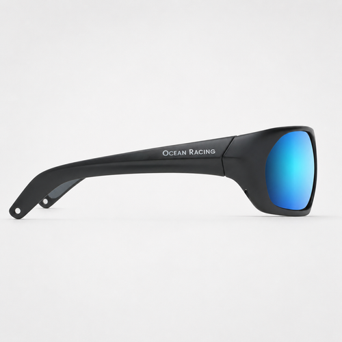 Matte Black / Blue Mirror Polarized Lens 5