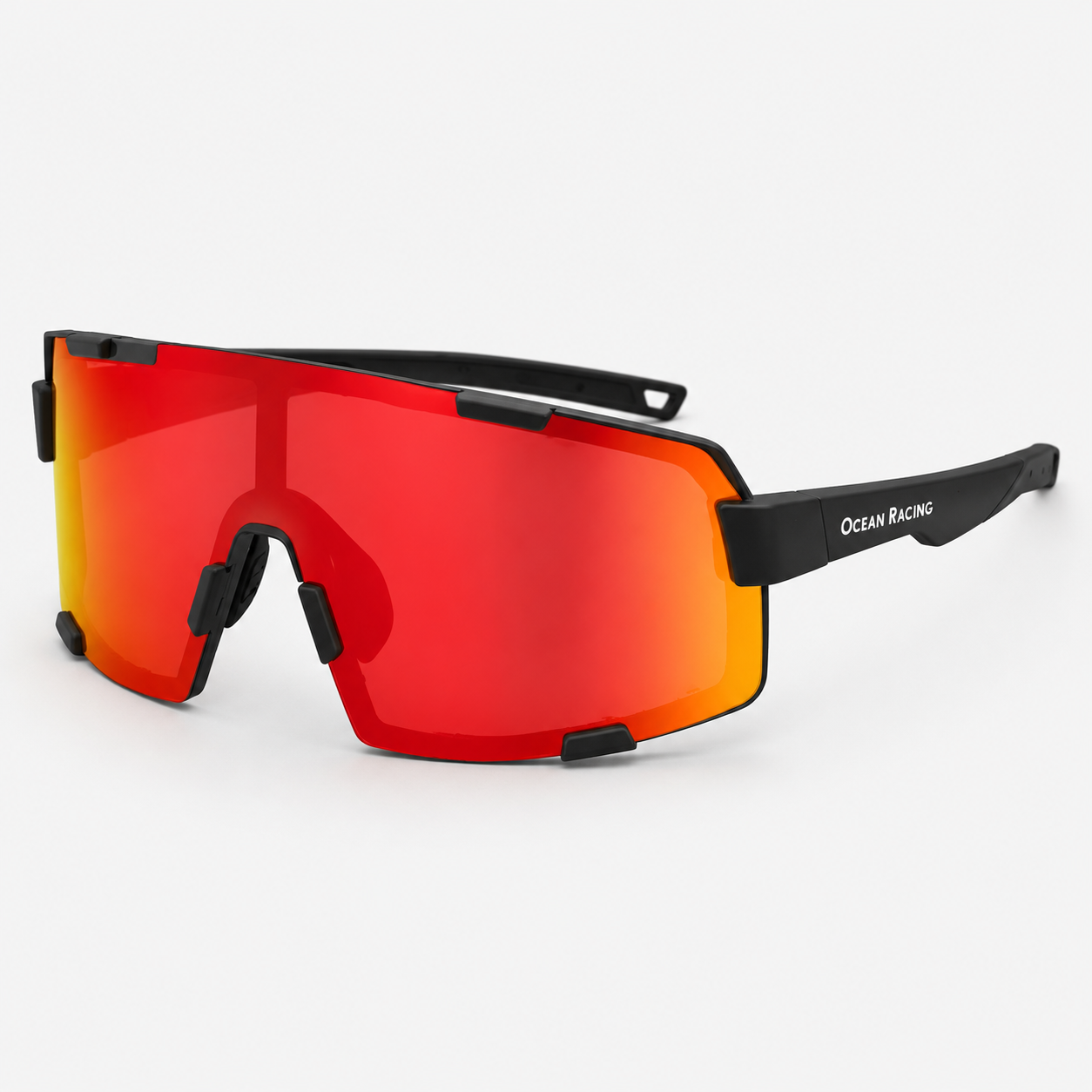 Matte Black / Red Mirror Lens 4