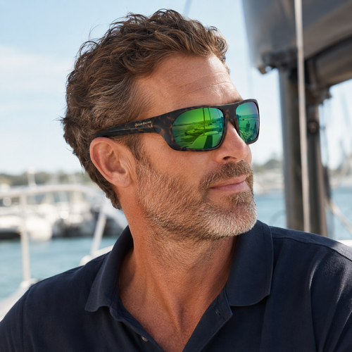 Matte Tortoise / Green Mirror Polarized Lens 3