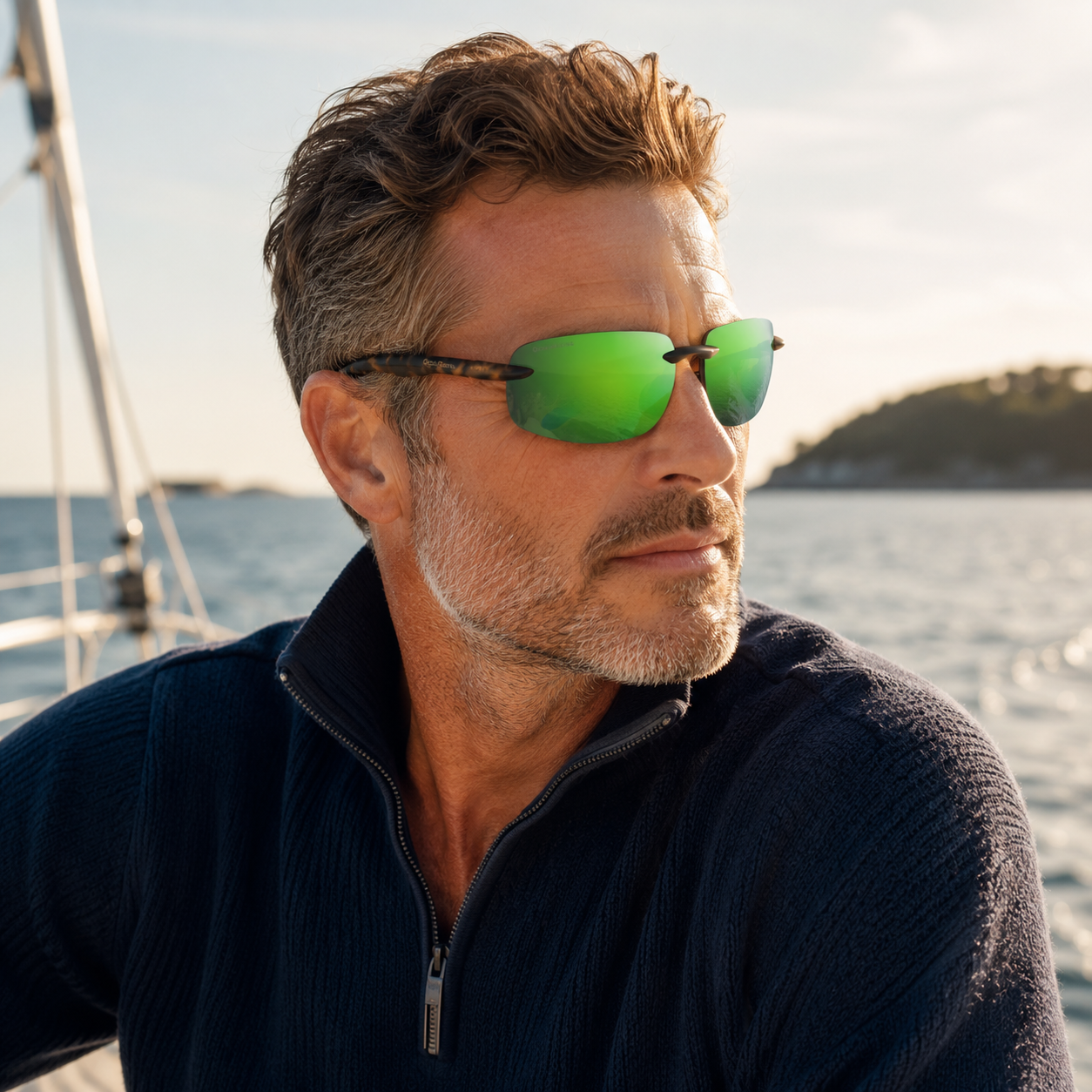 Matte Tortoise / Green Mirror Polarized Lens 2