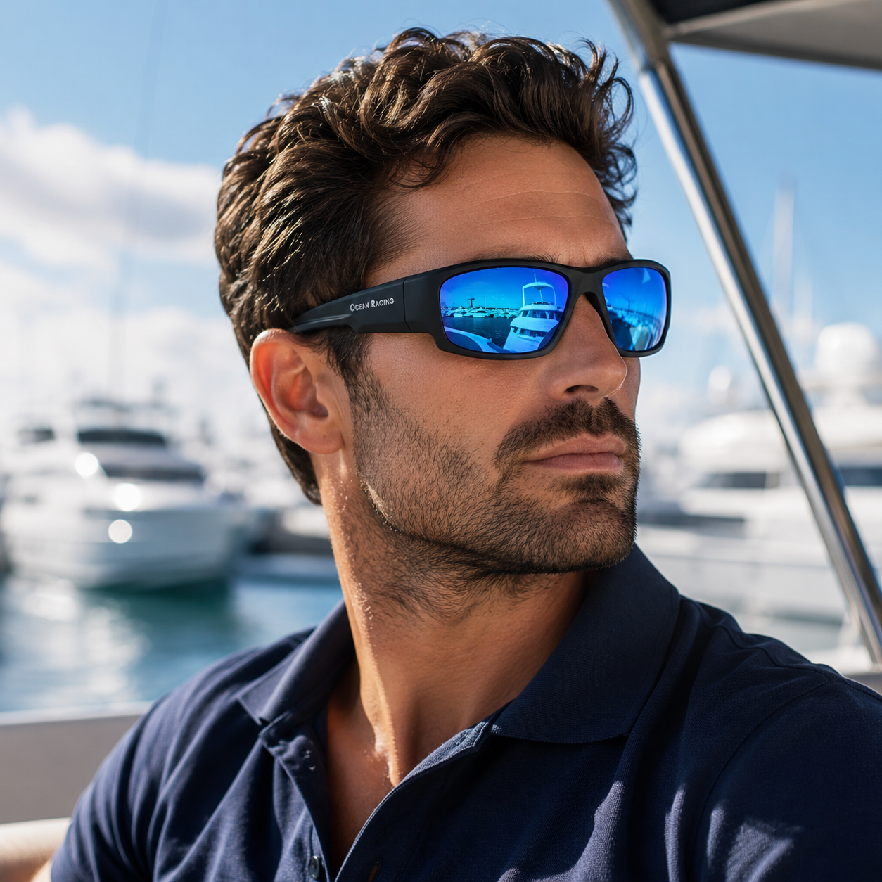 Matte Black / Blue Mirror Polarized Lens 2