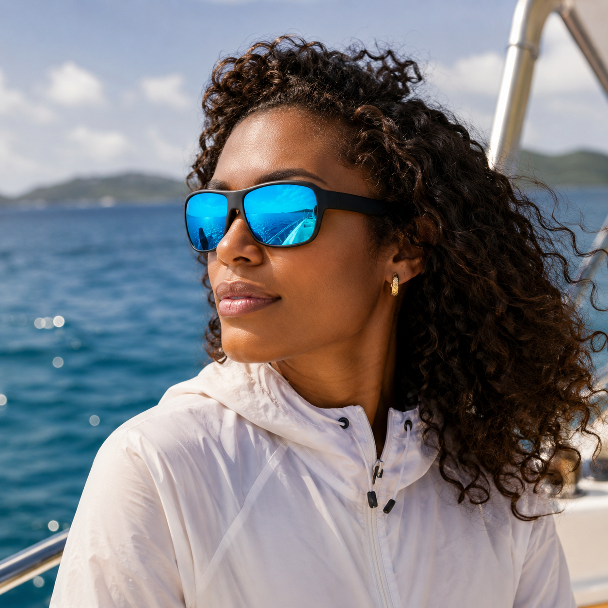 Matte Black / Blue Mirror Polarized Lens 3