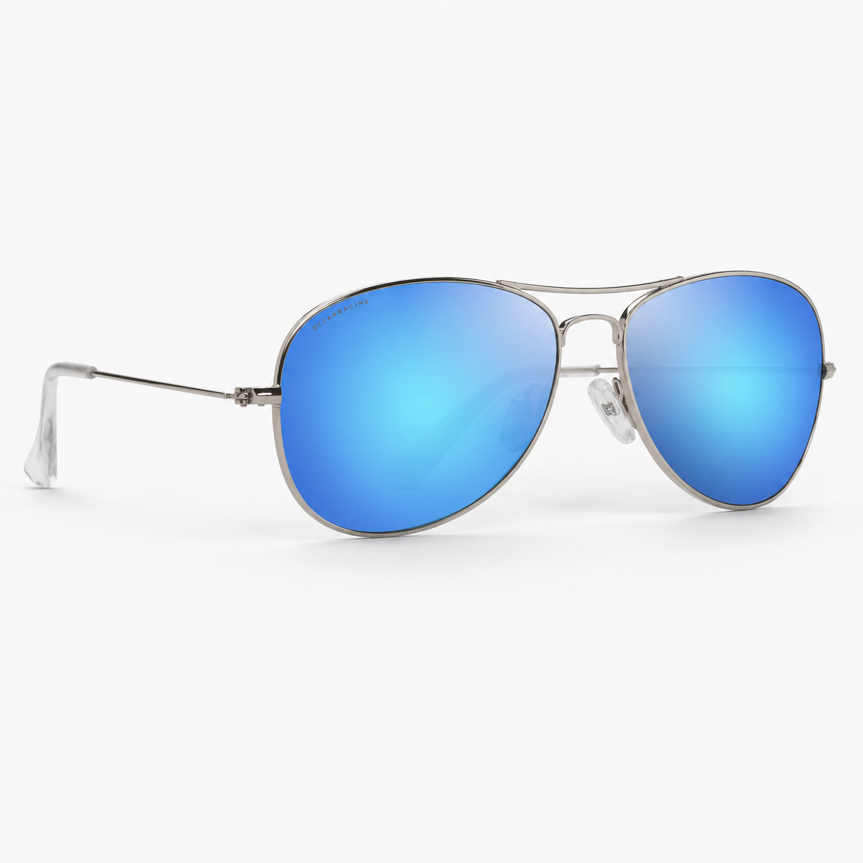 Silver Metal / Blue Mirror Polarized Lens 5